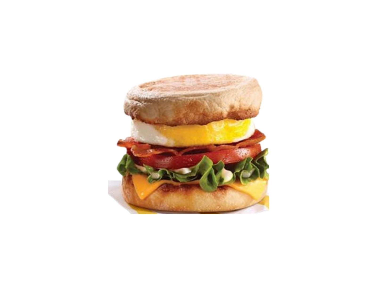 Muffin anglais déjeuner OOEUF, œuf et bacon